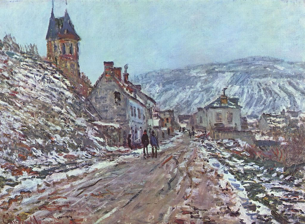 Claude Monet - Street in vetheuil in winter