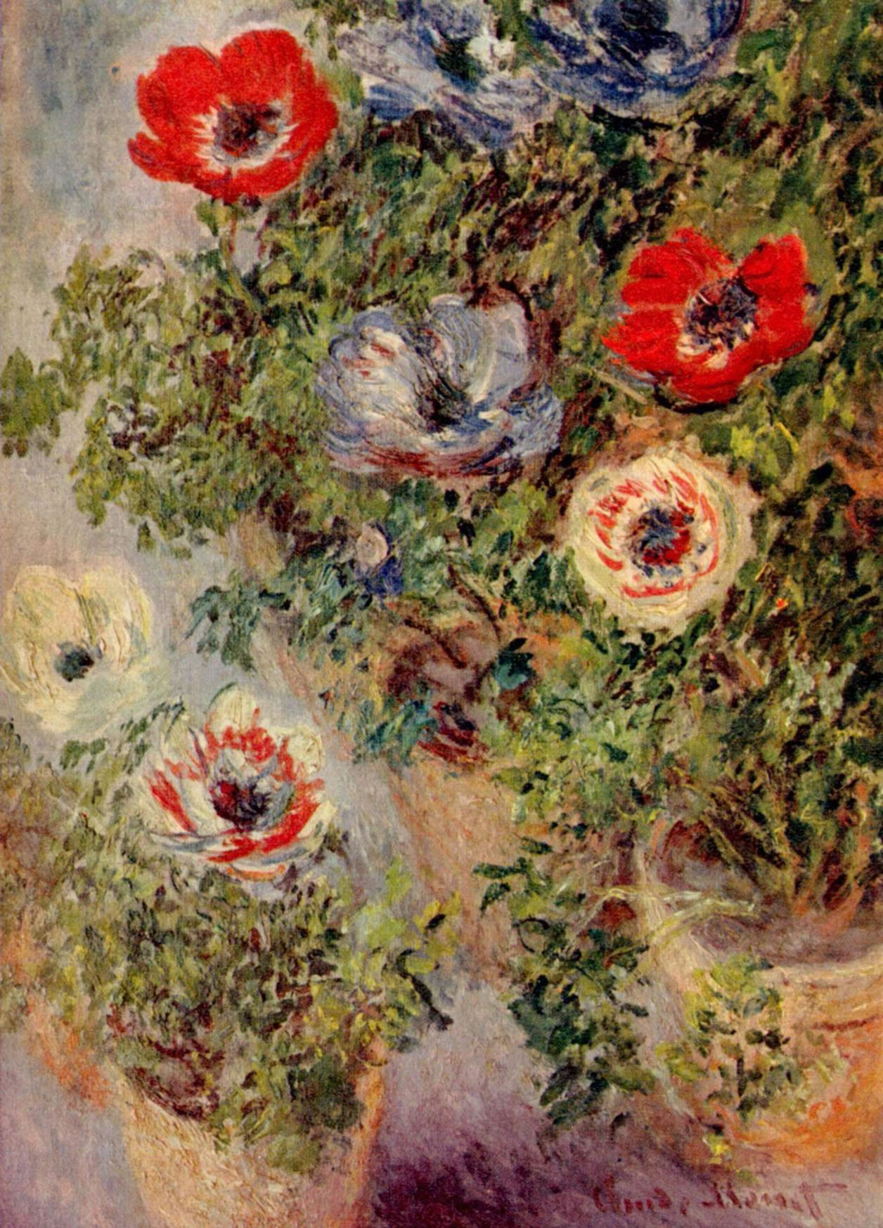 Claude Monet - Still life with anemones