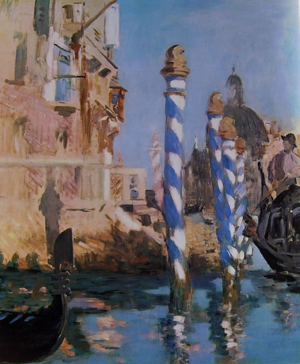 Edouard Manet - Gondole e bricole sul canal grande