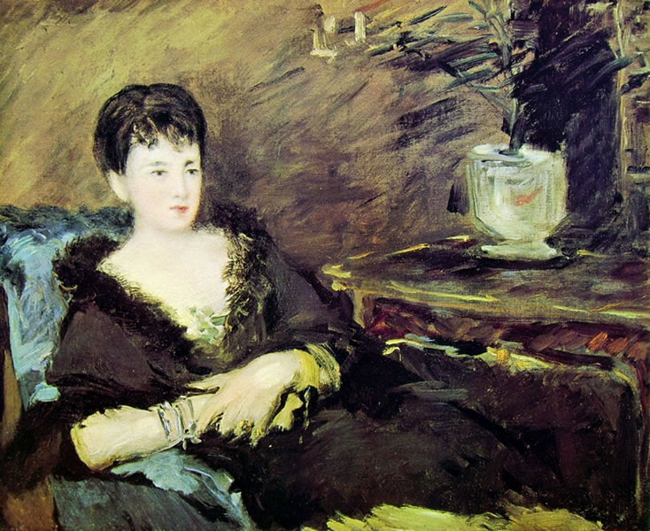 Edouard Manet - Isabelle Lemonnier seduta