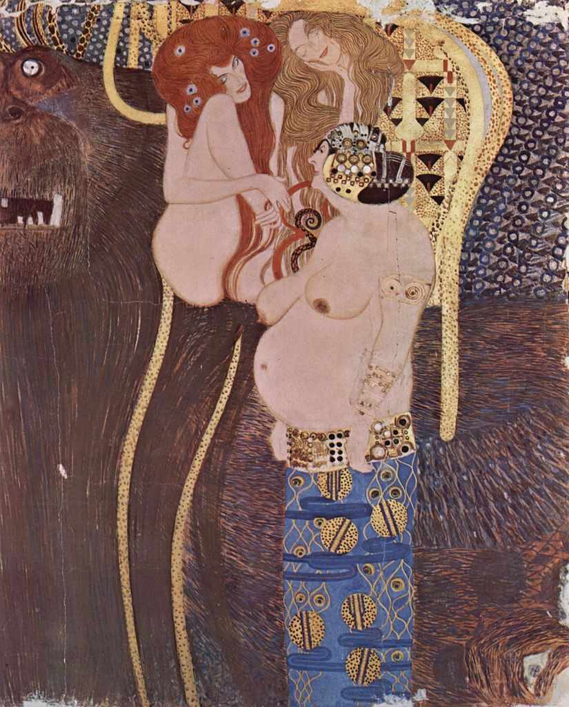 Gustav Klimt - A section of the beethoven frieze