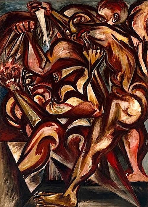 Jackson Pollock - Uomo nudo con coltello