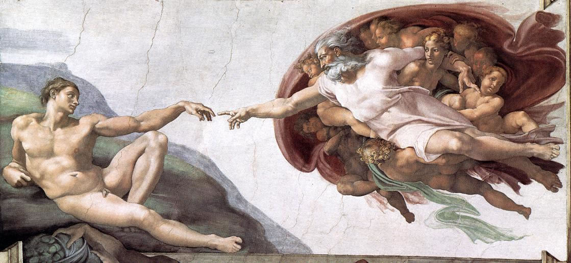 Michelangelo Buonarroti - Creation of Adam 02