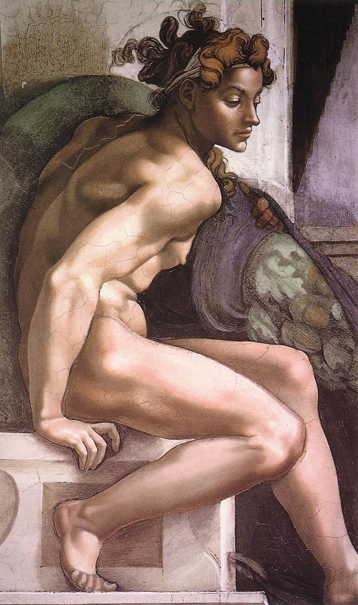 Michelangelo Buonarroti - Ignudo 02