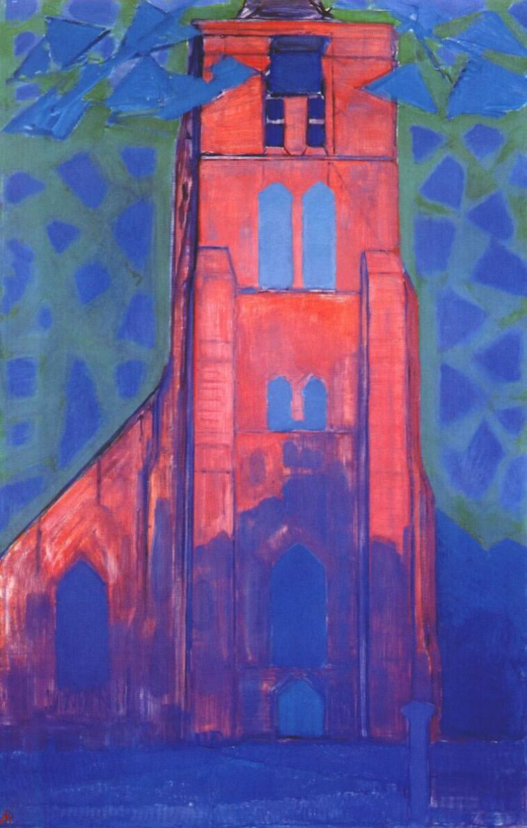 Piet Mondrian - Church tower at domburg