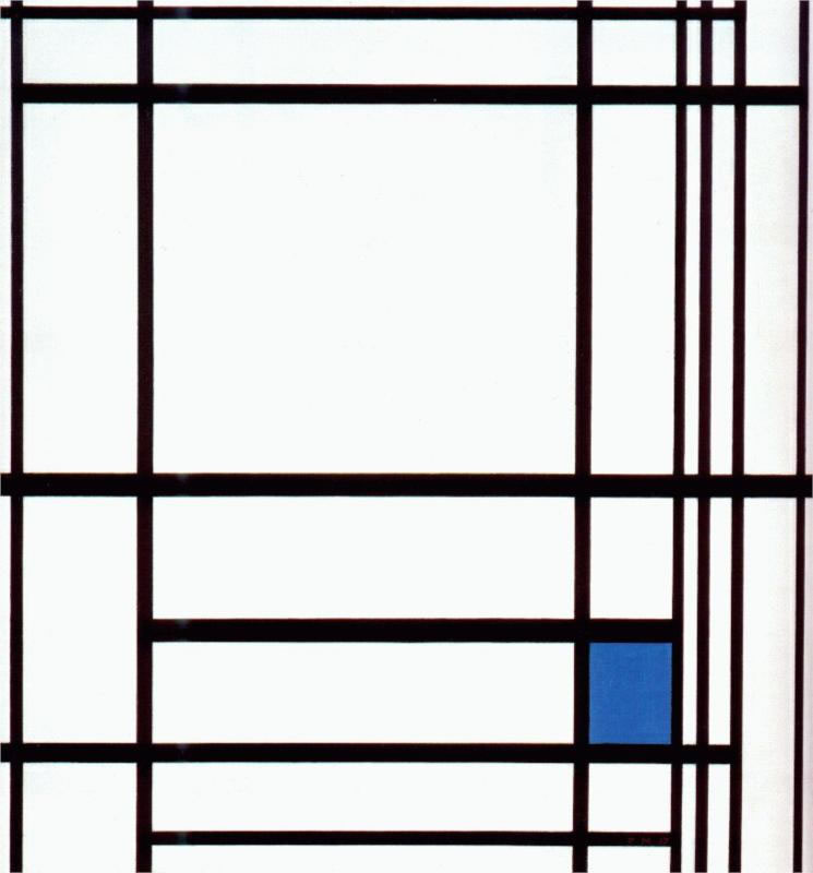 Piet Mondrian - composition with blue