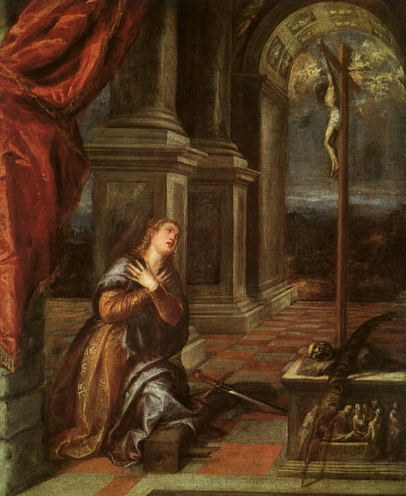 Tiziano Vecellio - Santa Caterina di Alessandria in preghiera